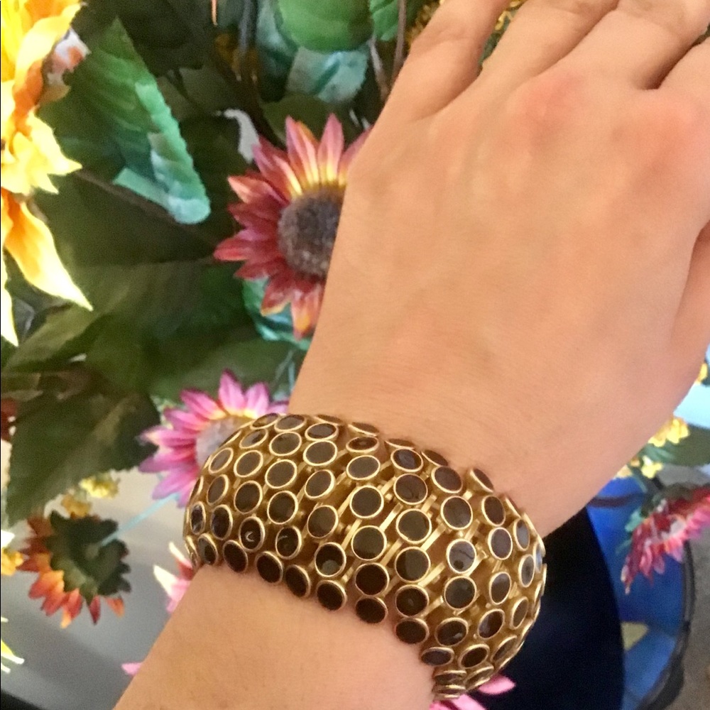 🌻GIFTED! MARILYN SCHIFF CHOCOLATE GOLD BRACELET - Picture 2 of 3
